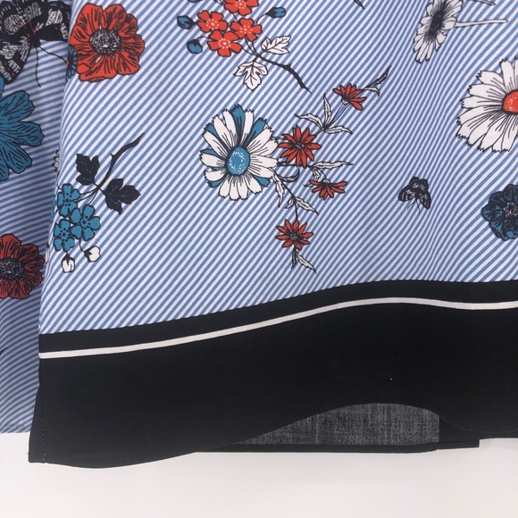 Jane & Delaney Striped Floral Peasant Blouse - Picture 5 of 6